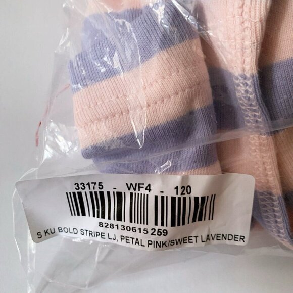 NWT Hanna Andersson Girl Long John Striped Pajama 6-7 years 120 cm - Picture 6 of 6